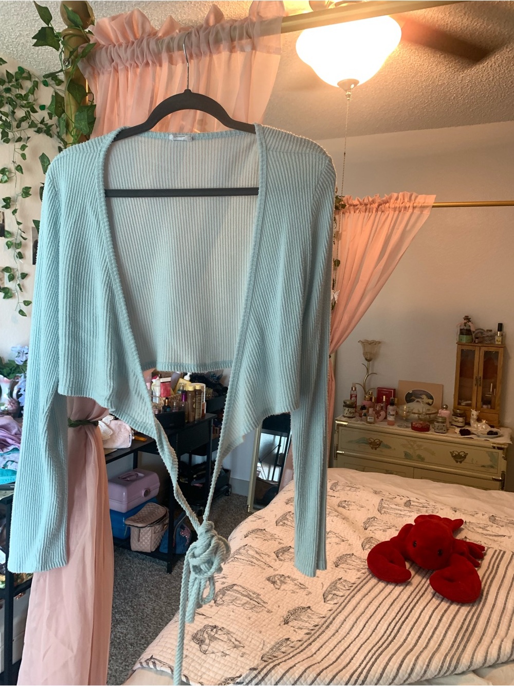 Light Blue Wrap Pilates Sweater Cardigan